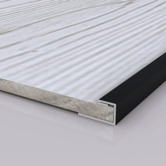 Black Metal Edge Trim for Peel and Stick Wall Panels