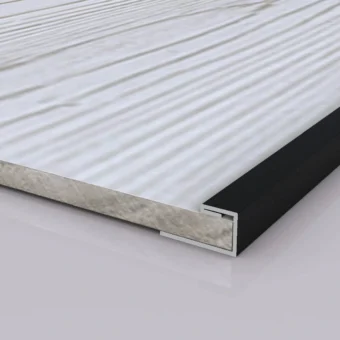 Black Metal Edge Trim for Peel and Stick Wall Panels