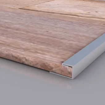 Brushed Metal Edge Trim for Barn Wood Wall