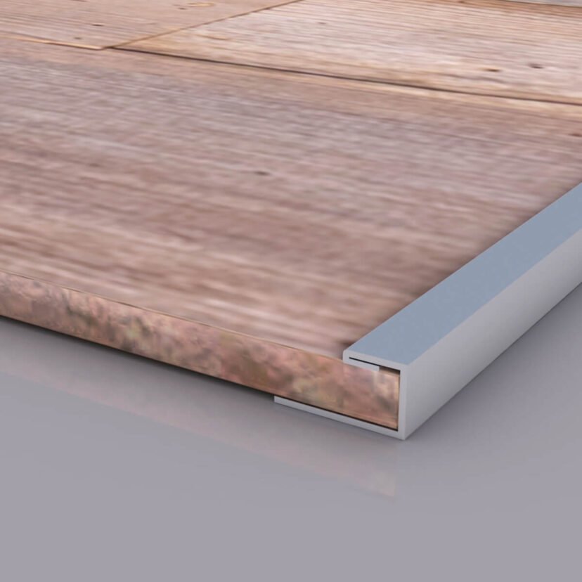 Brushed Metal Edge Trim for Barn Wood Wall
