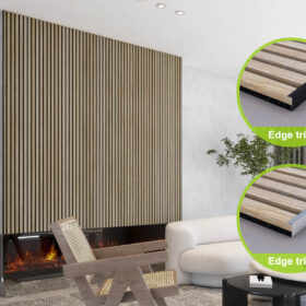 Black Metal Edge Trim for Wood Slat Wall Panels 11