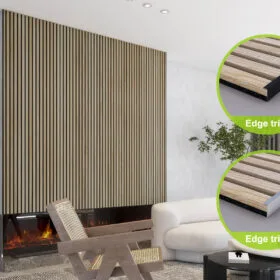 Black Metal Edge Trim for Wood Slat Wall Panels 11