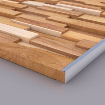 Brushed Metal Edge Trim for 3D Wall Panels