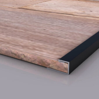 Black Metal Edge Trim for Barn Wood Wall