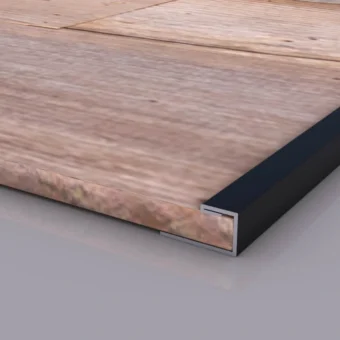 Black Metal Edge Trim for Barn Wood Wall