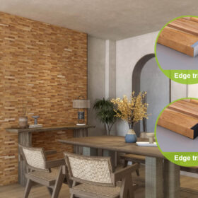 Black Metal Edge Trim for 3D Wall Panels 3
