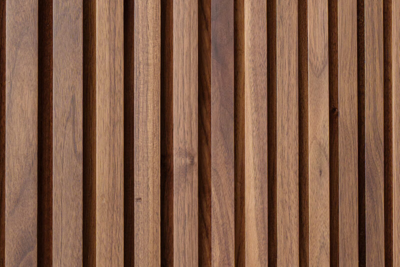 Walnut Full Height Wood Slat Wall Panels 4