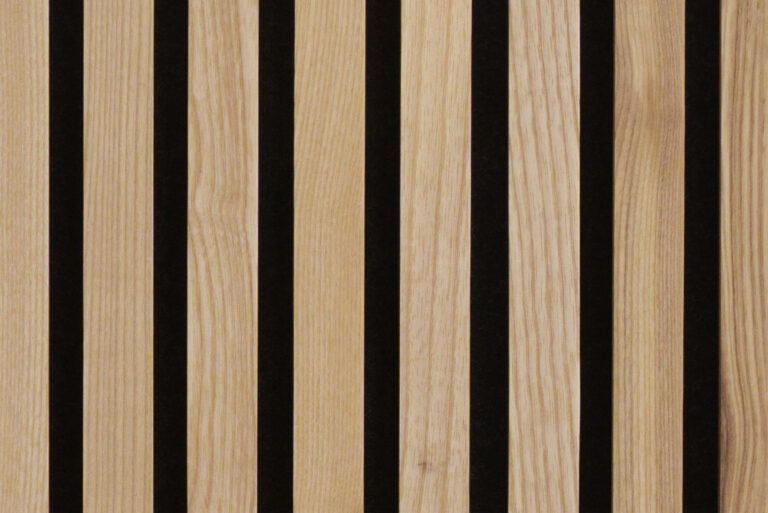 White Ash Full Height Wood Slat Wall Panels 4