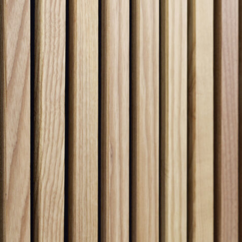 solid wood slat wall