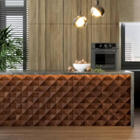Walnut 3D Wall Panels 2