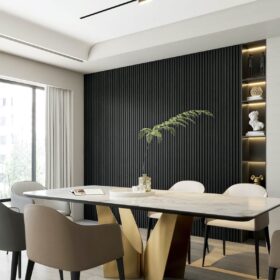 Budapest Full Height Wood Slat Wall Panels 2