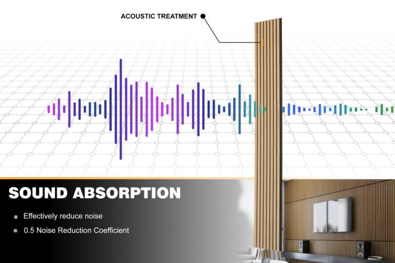 Oslo Full Height Wood Slat Wall Panels 8