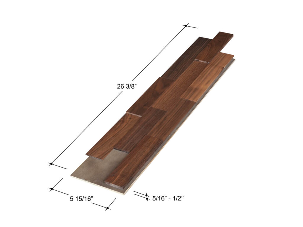 Walnut Linear <br>3D Wall Panels 5