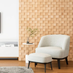 White Ash Square 3D Wall Panels 2