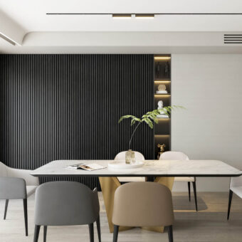 Budapest Full Height Wood Slat Wall Panels