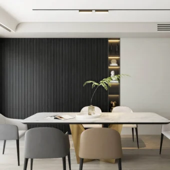 Budapest Full Height Wood Slat Wall Panels