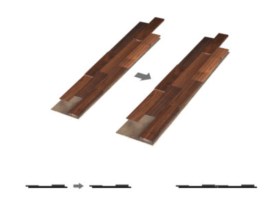 Walnut Linear <br>3D Wall Panels 16