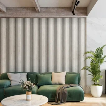 Roma Full Height Wood Slat Wall Panels