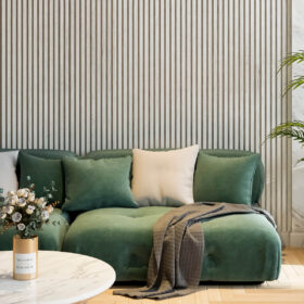 Roma Full Height Wood Slat Wall Panels 3