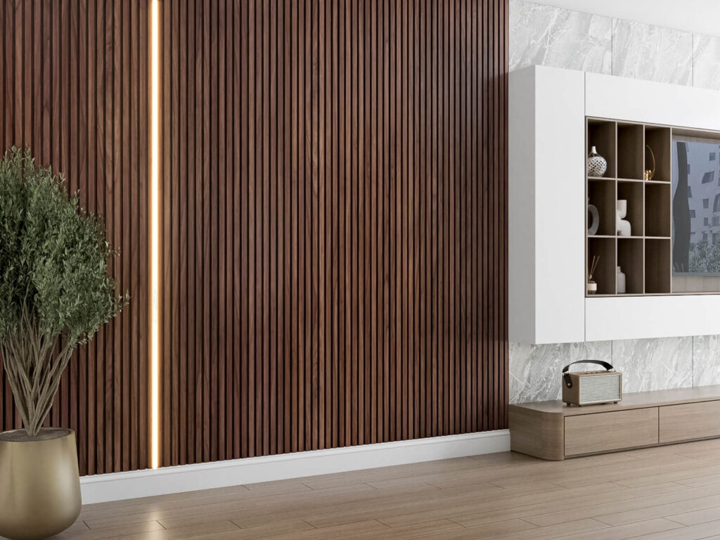 Walnut Fluted Wood Panels 11