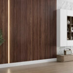 Walnut cladding wall