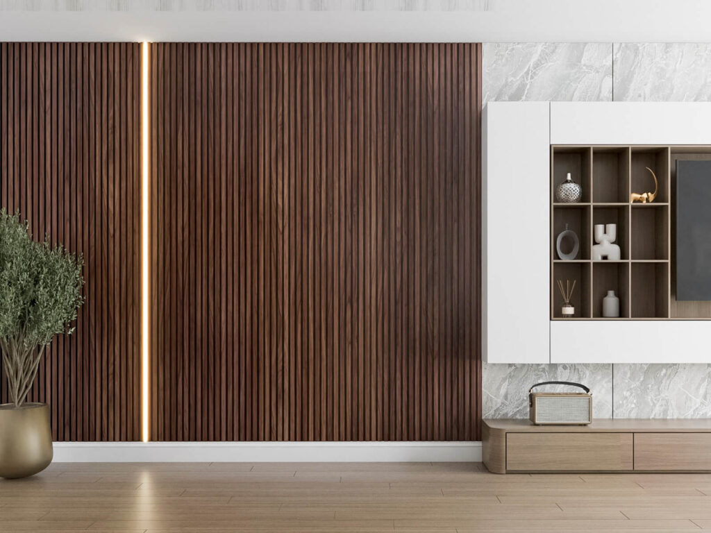 Walnut Fluted Wood Panels 10