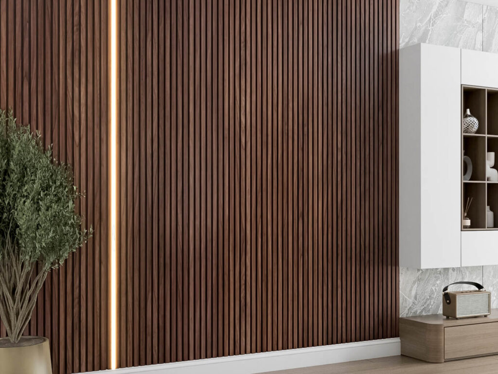 Walnut Fluted Wood Panels 12