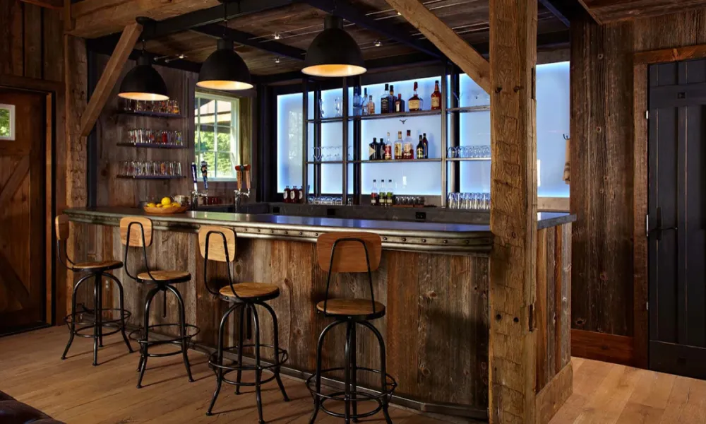 8. Bar Wall Made Of Barn Wood