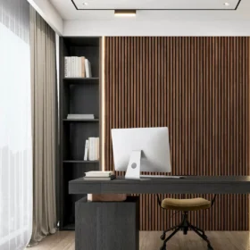 Copenhagen Full Height Wood Slat Wall Panels