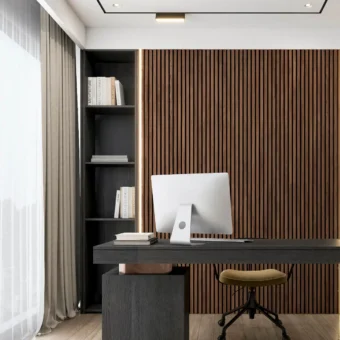 Copenhagen Full Height Wood Slat Wall Panels