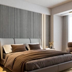 Tokyo Full Height Wood Slat Wall Panels 2