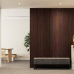 Lima full height wood slat wall panels