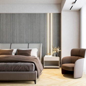 Tokyo Full Height Wood Slat Wall Panels