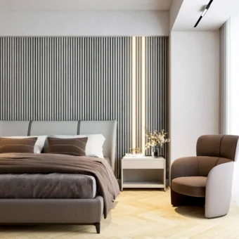 Tokyo Full Height Wood Slat Wall Panels