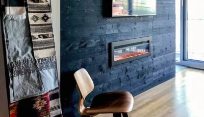 Living Room - Charcoal Black - Peel and Stick Planks