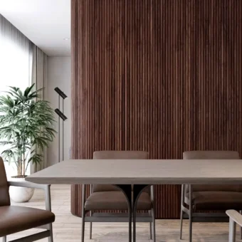 1″ Half-Round Walnut Tambour Wood Panels