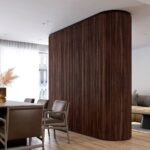 Walnut Flexible wall panels, real wood paneling