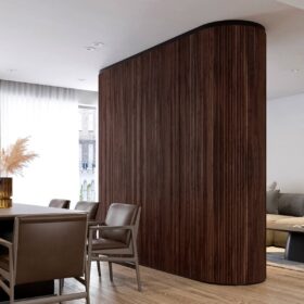 1″ Half-Round Walnut Tambour Wood Panels 2