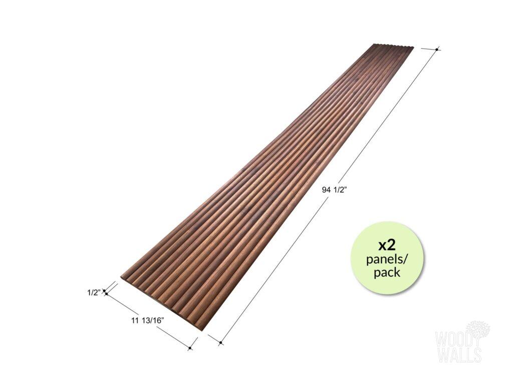 1" Half-Round Walnut Tambour Wood Panels 15