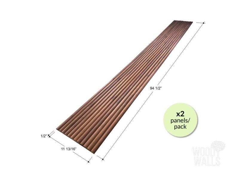 Walnut Tambour wood Panels size, 2 panels per box, half round