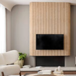 half inch half round white ash flexible wall panels