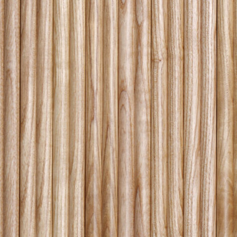 half inch half round white ash tambour wood panels