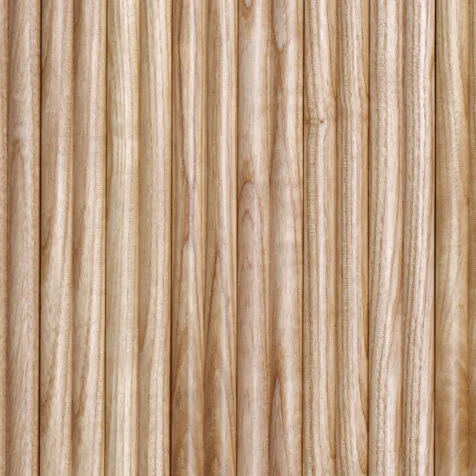 half inch half round white ash tambour wood panels