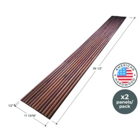1″ Half-Round Walnut Tambour Wood Panels 7