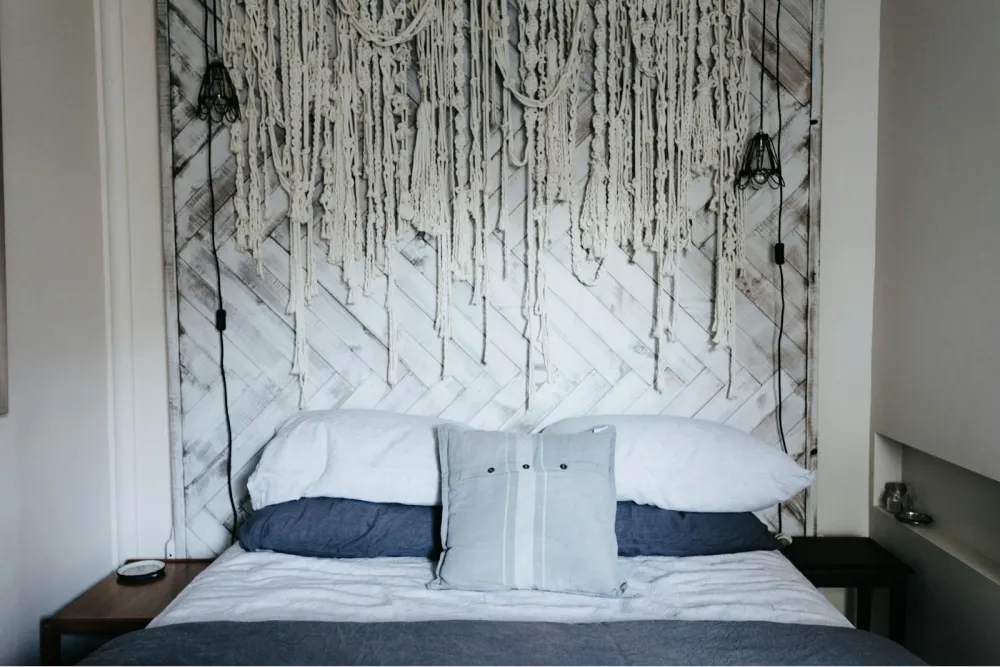 Oversized Headboard As An Accent Wall