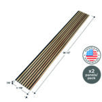 White Ash Full Height Wood Slat Wall Panels 10
