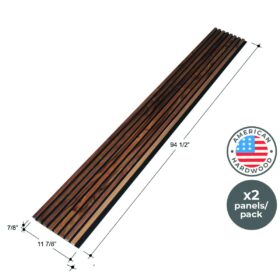 Walnut Full Height Wood Slat Wall Panels 3