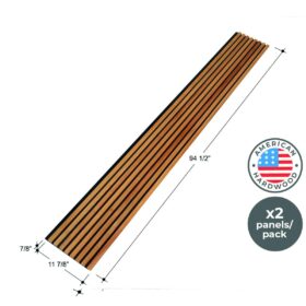 White Oak Full Height Solid Wood Slat Wall Panels 3