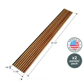 White Oak Full Height Solid Wood Slat Wall Panels 3