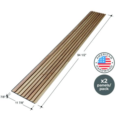 White Ash Fluted panels, 100% American Ash hardwood panels size